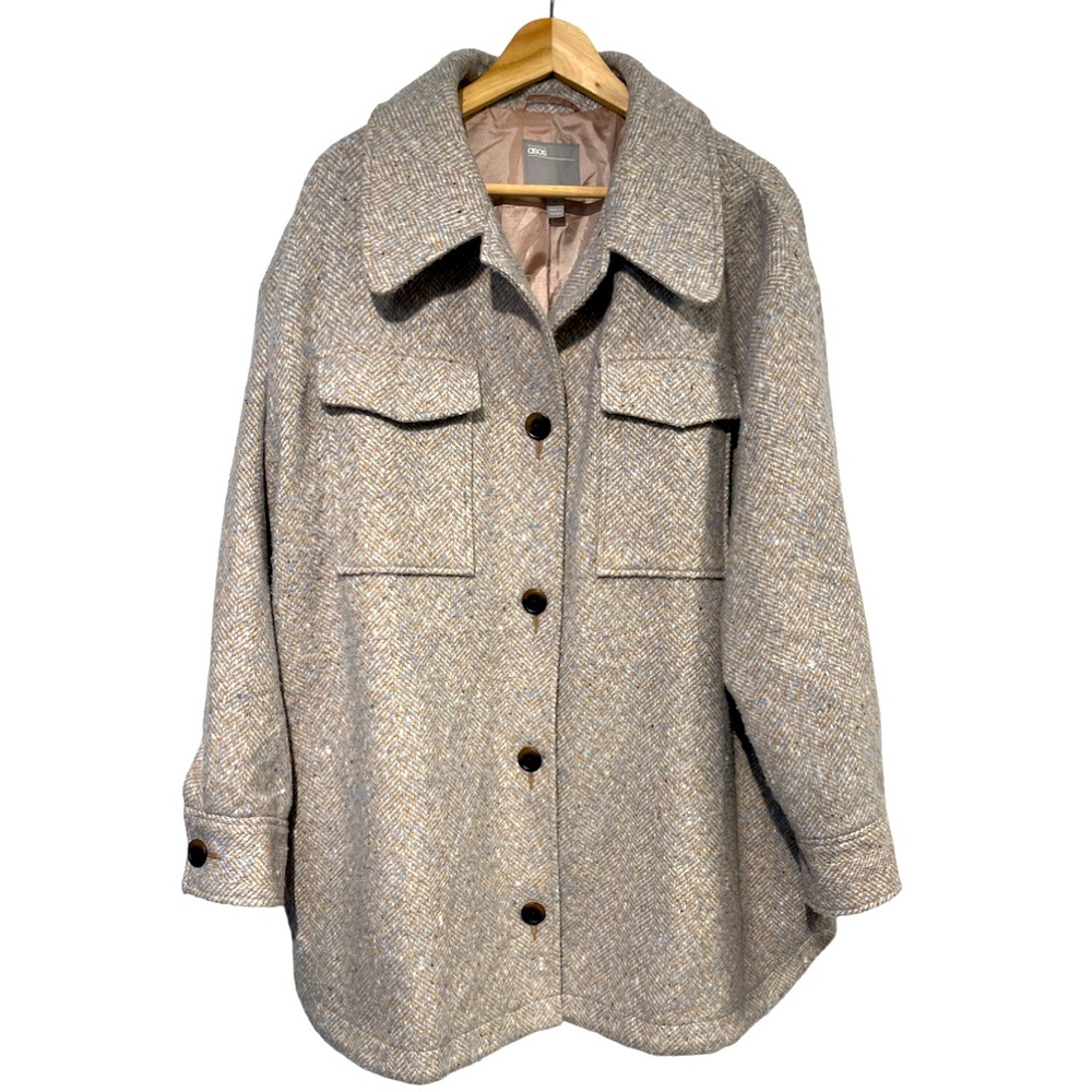 ASOS lined tweed jacket - size 14